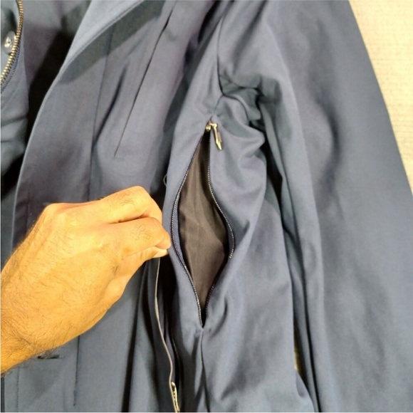 Lululemon Mens MWB Jacket Blazer Medium Blue Zip Up Button Front Stretch Pockets - Picture 6 of 10